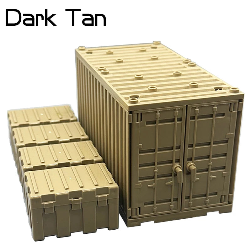 Decool Military Weapon Box Building Blocks Army Soldier WW2 MOC Bricks Kids Toy