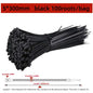100Pcs Nylon Cable Ties Self-locking Fastening Straps for Home Office