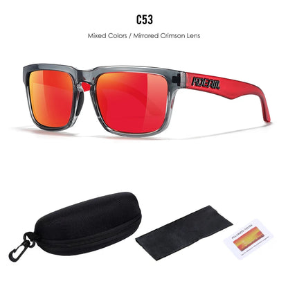 2025 KDEAM Polarized Sunglasses Red Mirror Lens Unisex Outdoor Eyewear