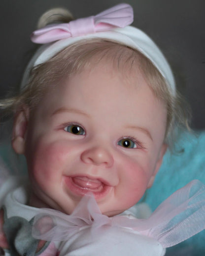 45cm Harper Reborn Baby Girl Doll Silicone Vinyl Painted Newborn Doll