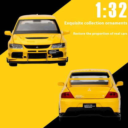 1:32 Mitsubishi Lancer Evolution Diecast Car Model Sound Light Metal Alloy