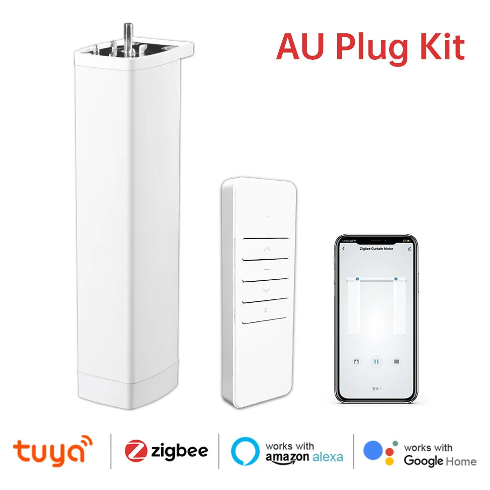 Tuya Smart Curtain Motor WiFi Zigbee RF Remote Alexa Google App Control - EXPROTAS