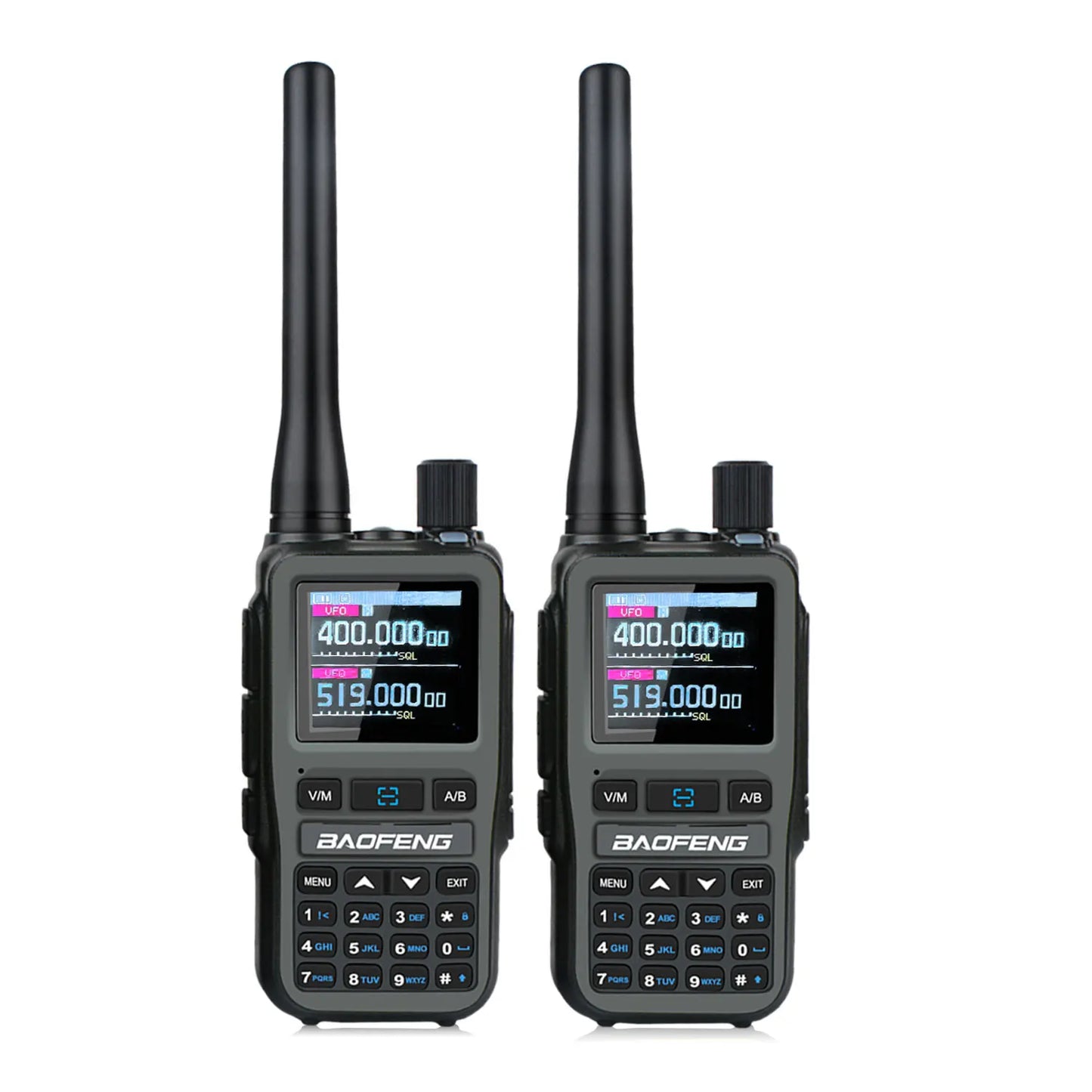 2PCS Baofeng Dual Band Mini Walkie Talkie 5W Radio Air Band Compact