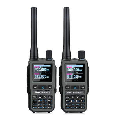 2PCS Baofeng Dual Band Mini Walkie Talkie 5W Radio Air Band Compact