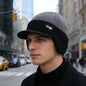 Men's Winter Ear Protection Beanie Hat Fleece Lined Warm Cap for Skiing
