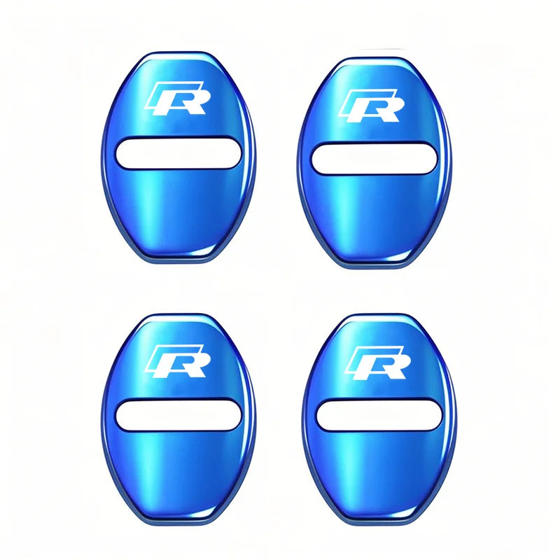4Pcs Car Door Lock Cover Protective Buckle Sticker for VW Golf MK6