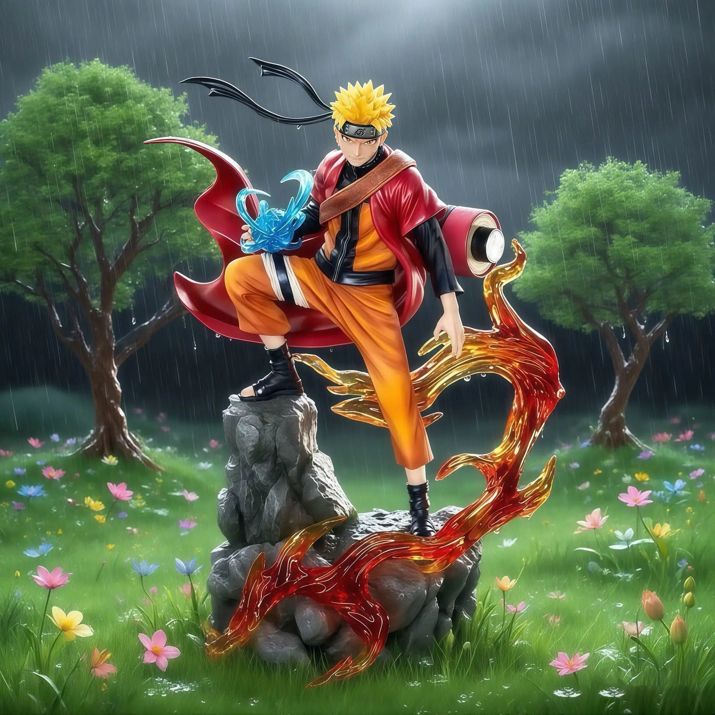 23cm Naruto Uzumaki Sasuke Uchiha Figure PVC Anime Action Statue Model Toy
