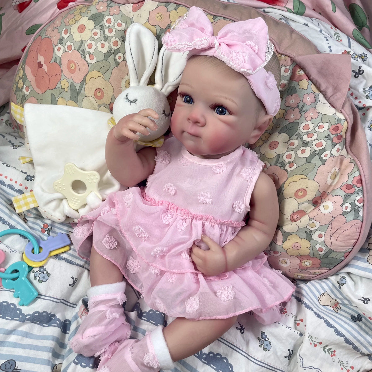 18 Inch Reborn Baby Doll Full Body Silicone Girl Realistic Newborn Toy