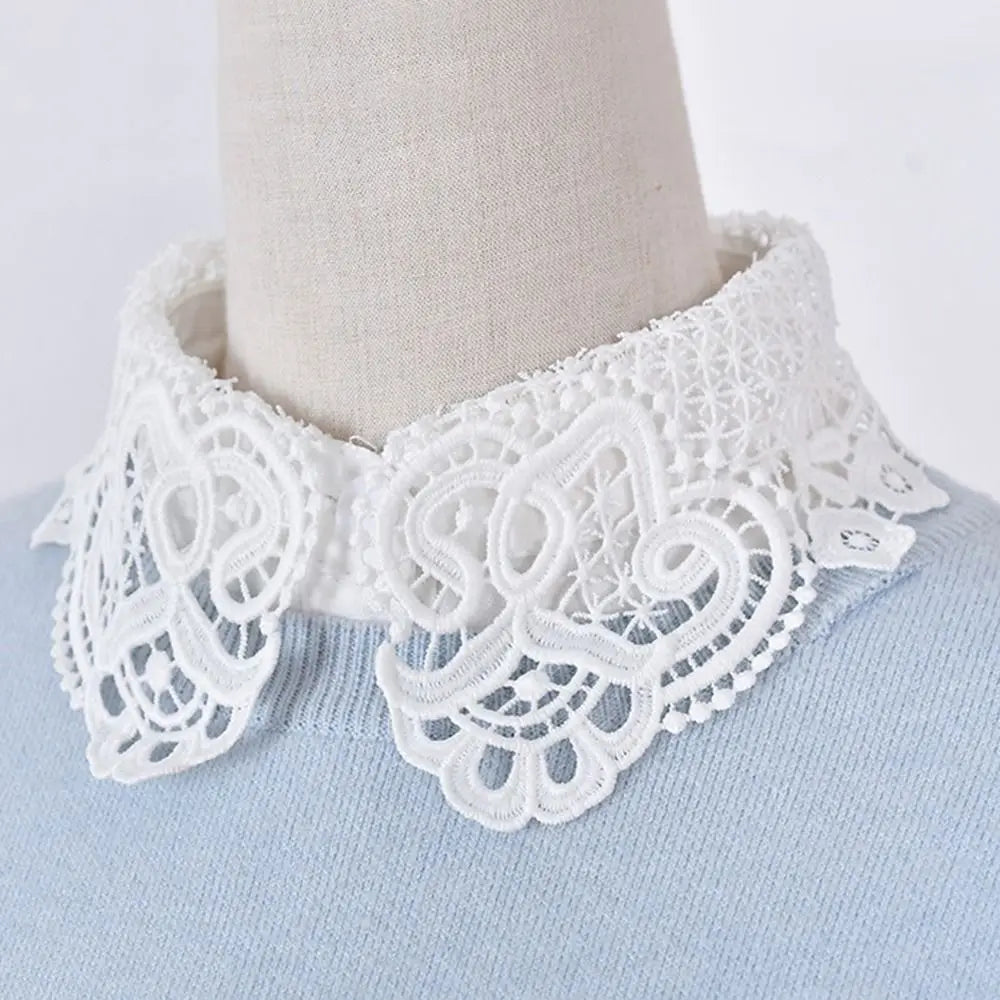 Shawl Wrap Lace Fake Collar Detachable Women Girls Lapel Half Shirt