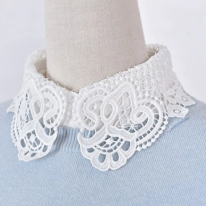 Shawl Wrap Lace Fake Collar Detachable Women Girls Lapel Half Shirt