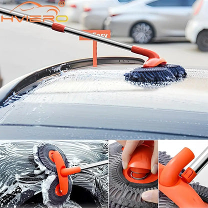 Car Wash Brush Microfiber Mop Sponge Auto Cleaning Accessories Adjustable