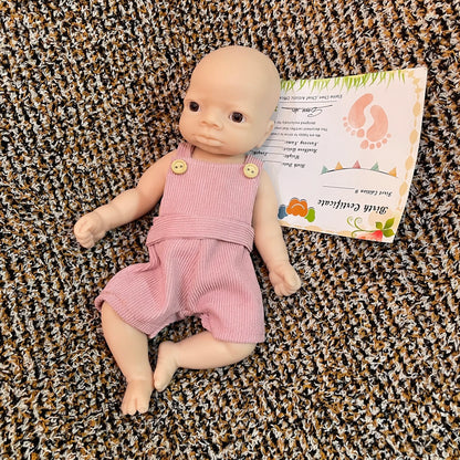 25CM Unpainted Full Body Silicone Girl Reborn Doll, 8 Styles Newborn Baby Toy Gift