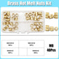 M2–M8 Brass Heat Insert Nut Set for 3D Print Hot Melt Threaded Embed