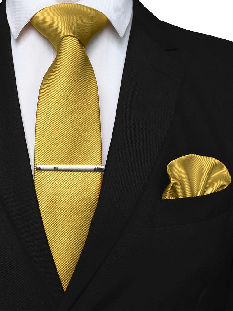 Suits Necktie Clip 8cm Mens Slim Solid Classic Wedding Party Ties