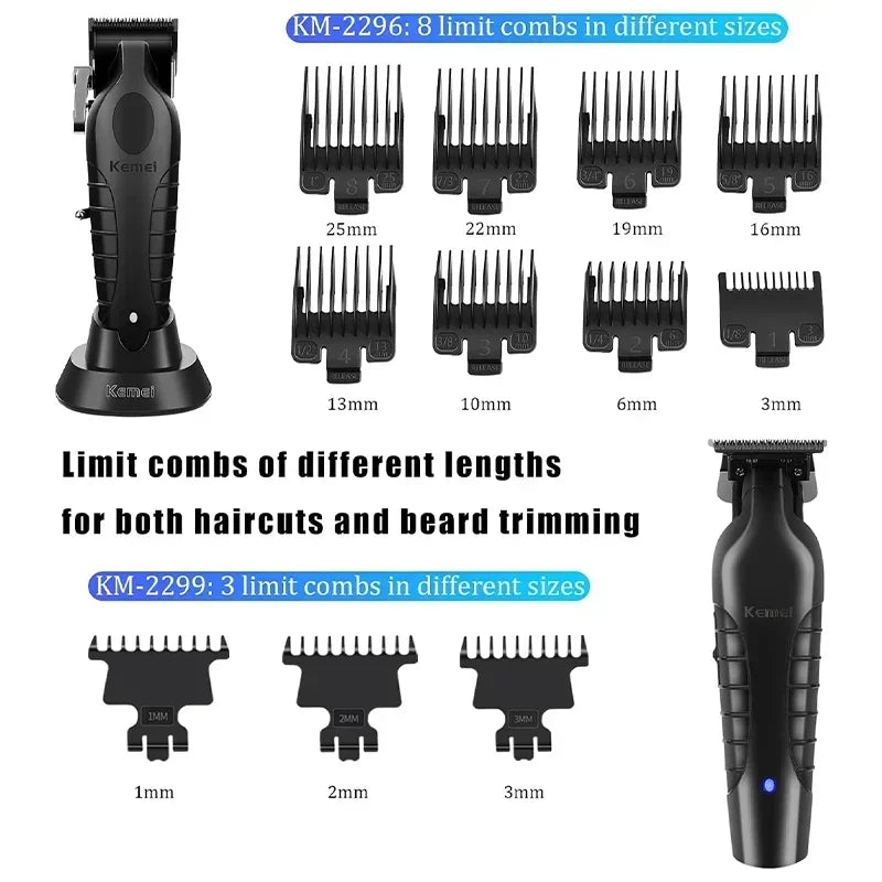 Kemei Professional Hair Clipper Trimmer Cordless Electric Beard Shaver