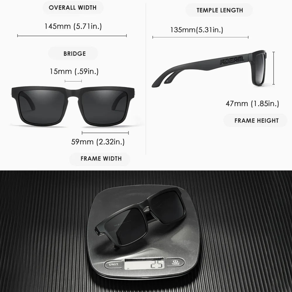 2025 KDEAM Polarized Sunglasses Red Mirror Lens Unisex Outdoor Eyewear