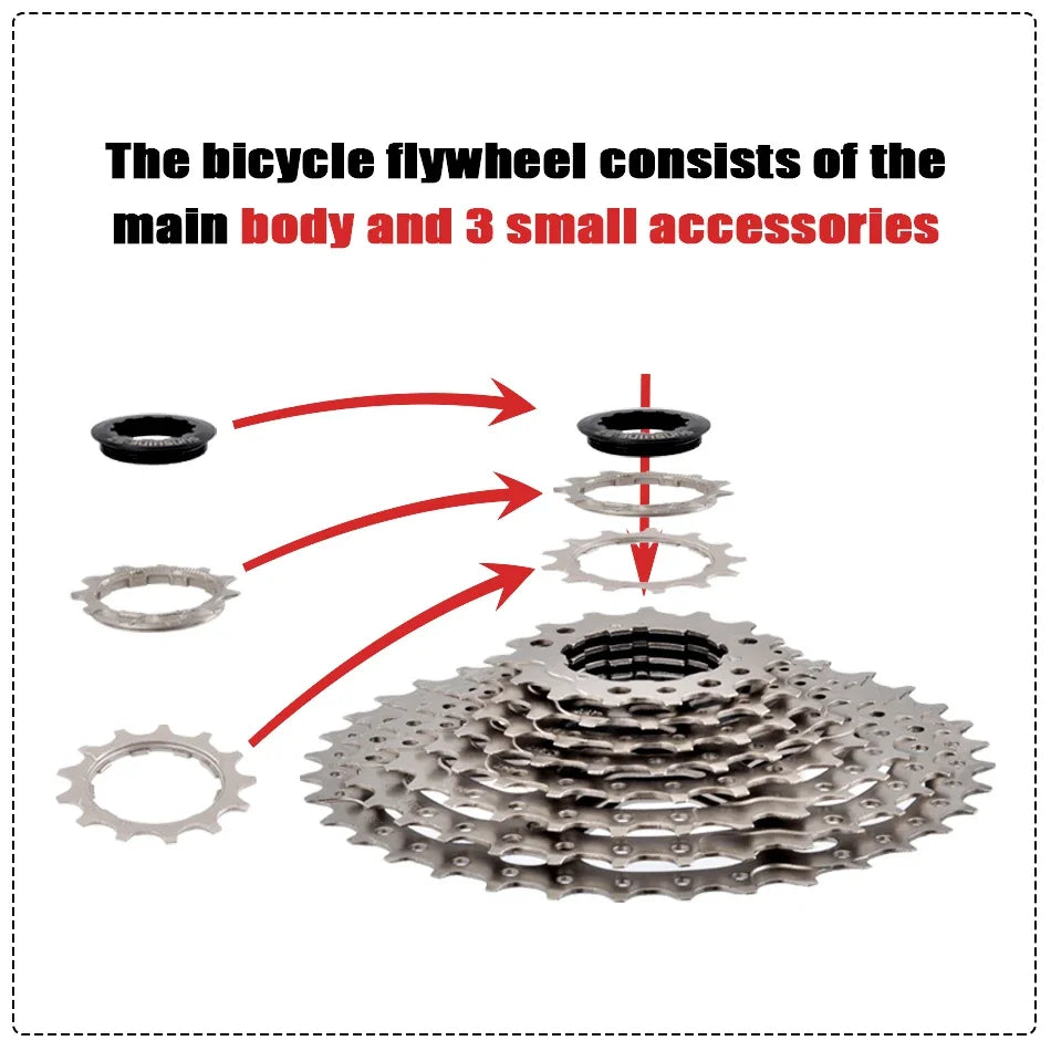 SUNSHINE 8–12 Speed Road Cassette 11-23T to 11-36T Compatible Shimano HG - EXPROTAS