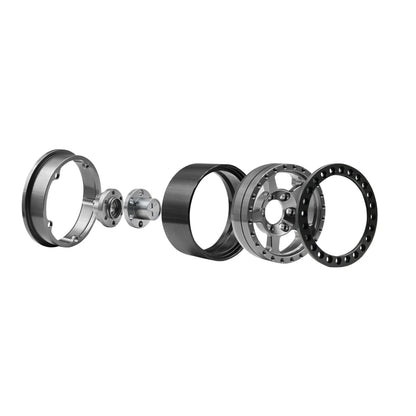 1/10 RC Crawler Metal Wheel Center Dust Caps 6-Hole for 1.9" & 2.2" Wheels - EXPROTAS