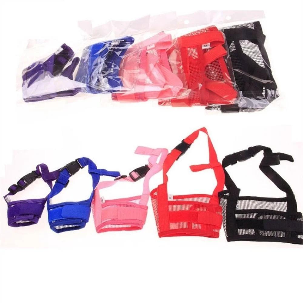 Adjustable Mesh Dog Muzzle Breathable Safety Anti-Barking Pet Cover