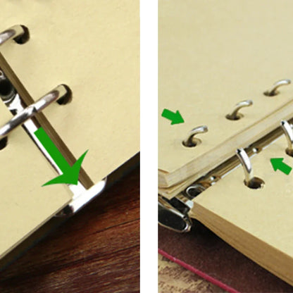Journal Binder Cover 14x10cm Leather Korean Style Notebook for Diaries