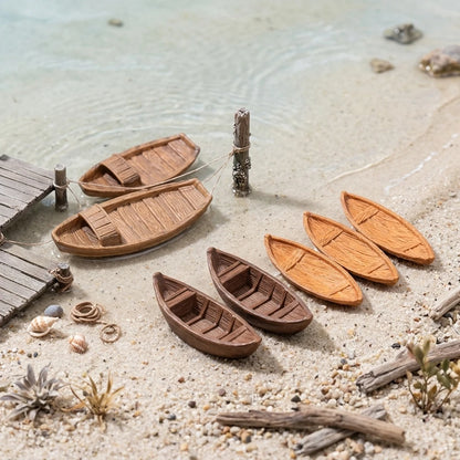 9Pcs Miniature Boat Figurines for Garden Sand Tray Decor