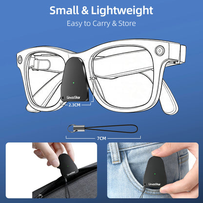 Charger Adapter for Ray-Ban Meta Glasses USB C Dock for Wayfarer