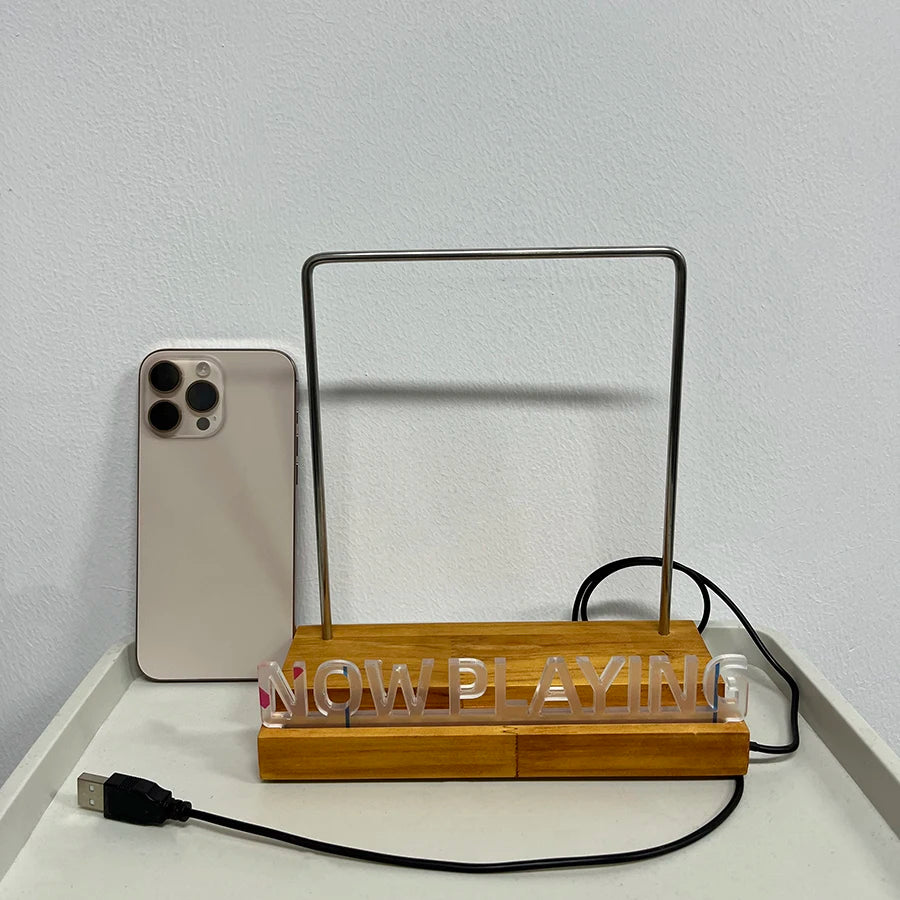 Now Playing Record Display Stand LED Acrylic Holder for Vinyl Albums
