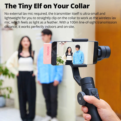 Godox MoveLink Mini LT UC 2.4GHz Wireless Lavalier Microphone Kit for iPhone Type-C Smartphones DSLR Cameras