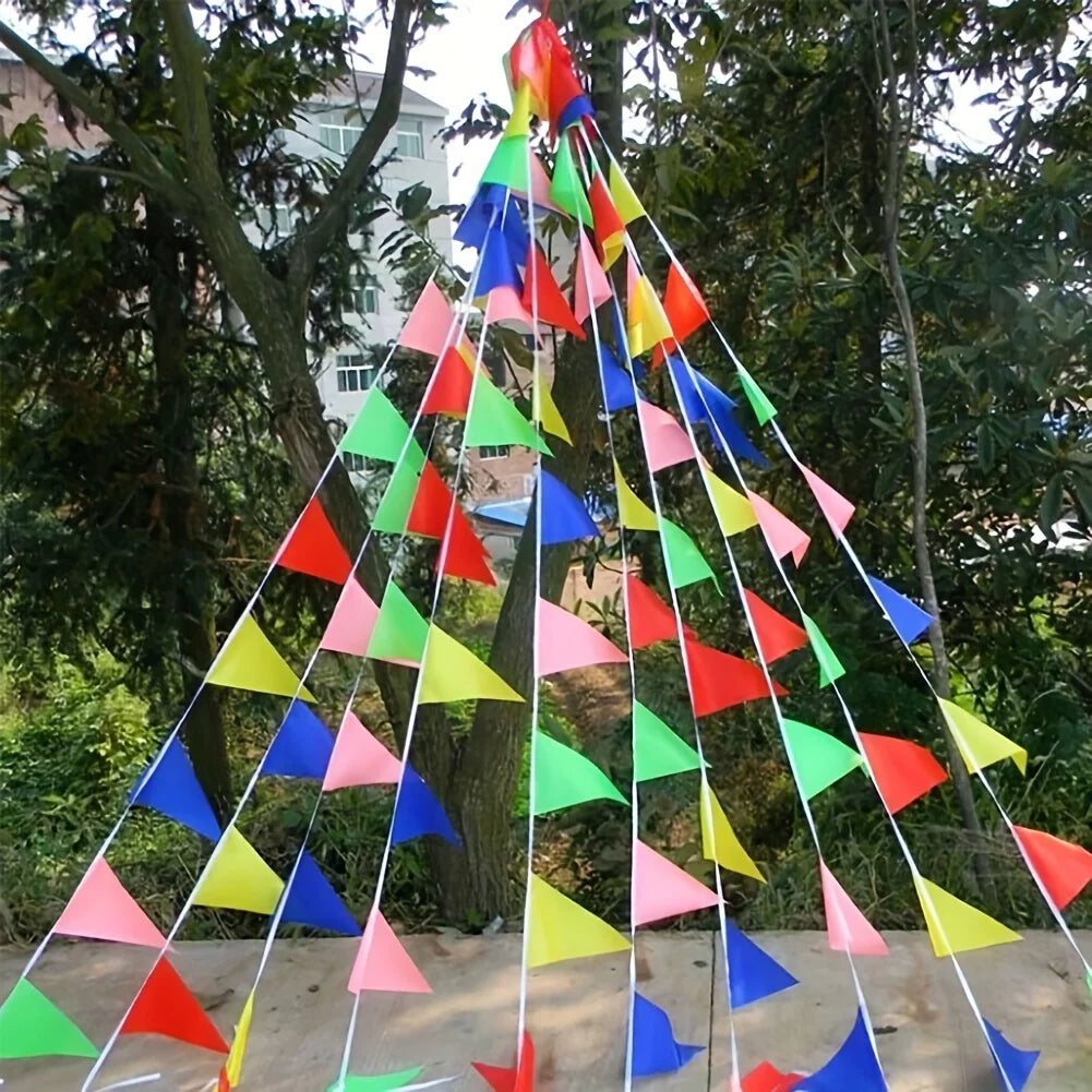 100/300/500Pcs Birthday Party Flags Pennant Banner Outdoor Decoration