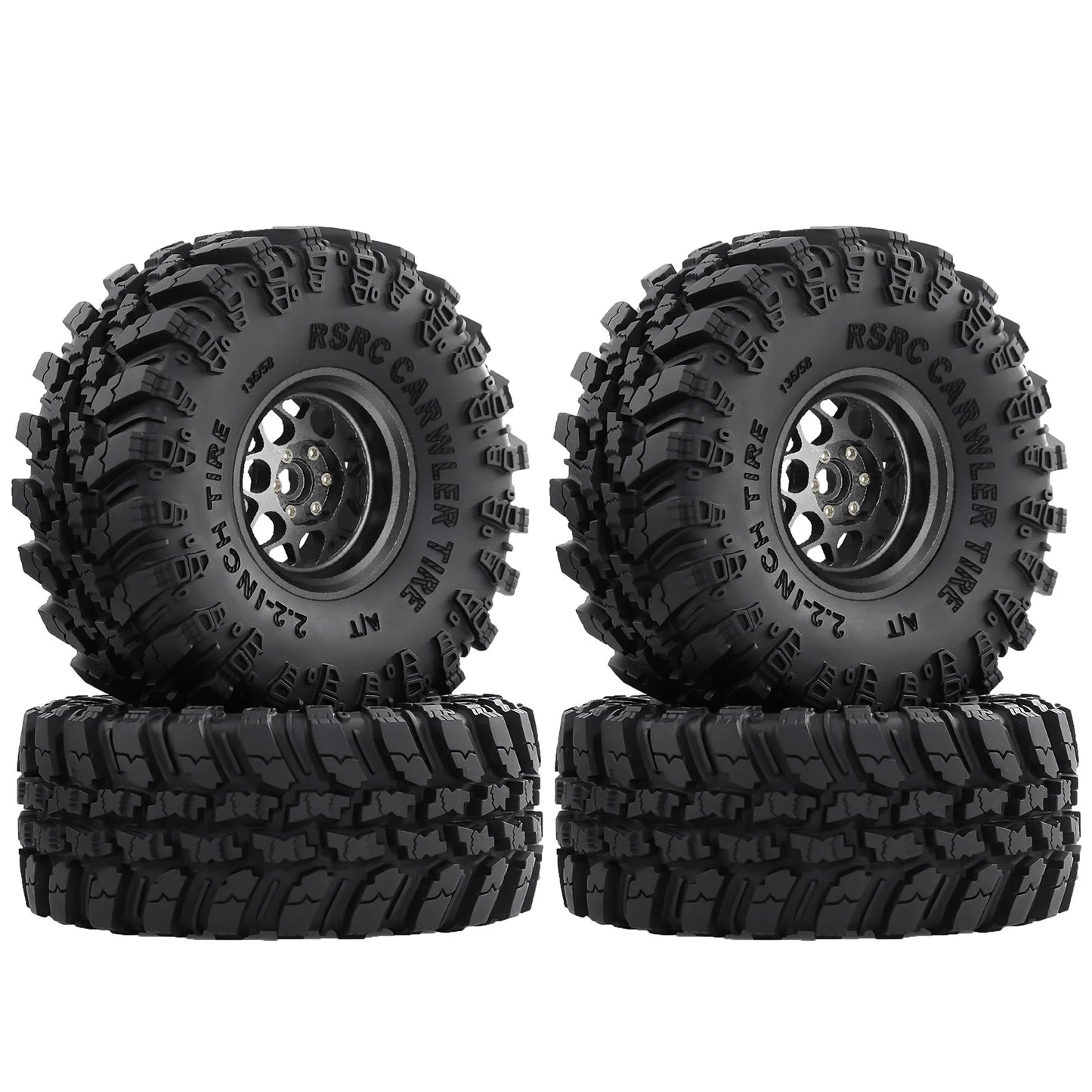 4PCS Beadlock RC Wheel Rims 2.2" for 1/10 Crawler SCX10 TRX4 TRX6