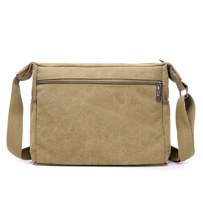 Men's Canvas Shoulder Bag Crossbody Tote Travel Messenger Fashion Handbag