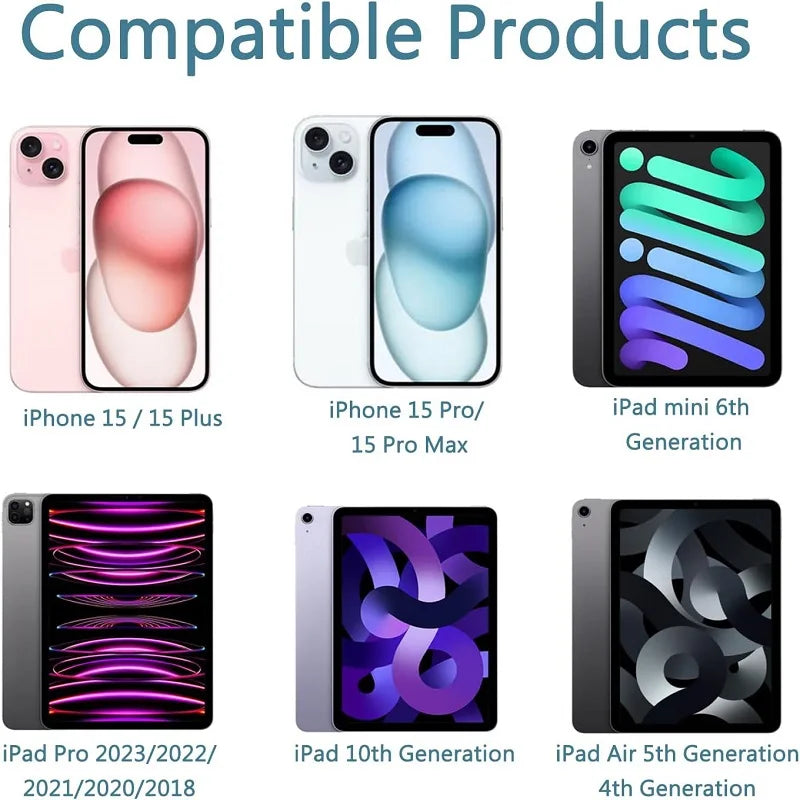 60W Fast Charger Cable USB-C Type C Quick Charging 1pcs-5pcs for iPhone