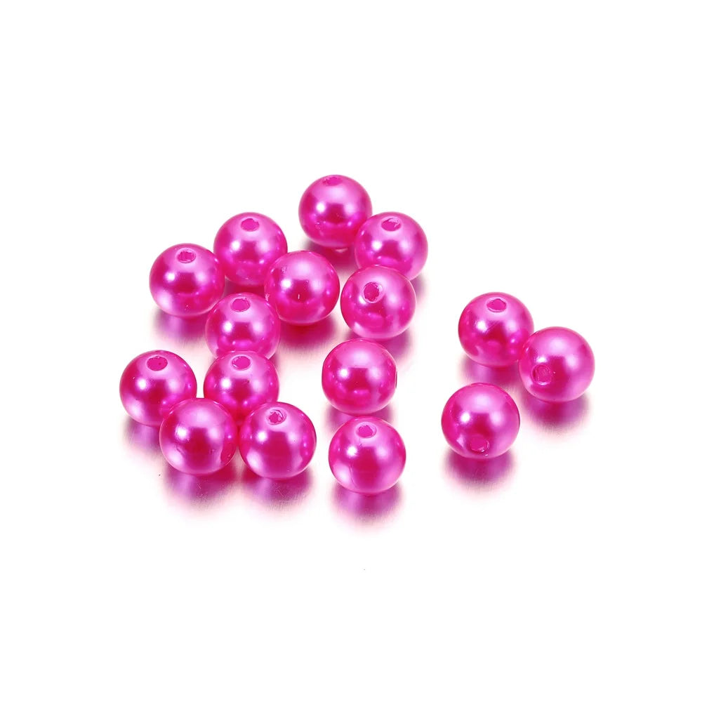 1000Pcs Imitation Pearl Beads 3-20mm Round Spacer for Bracelet Making DIY