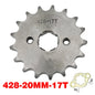 Chain 428# 17mm 20MM 10t 11T 12t 13T 14T 15t 16t 17T 18t 19T Motorcycle Sprocket