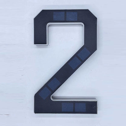 Solar House Number Light LED Address Plaque Sign for Door Wall Outdoor