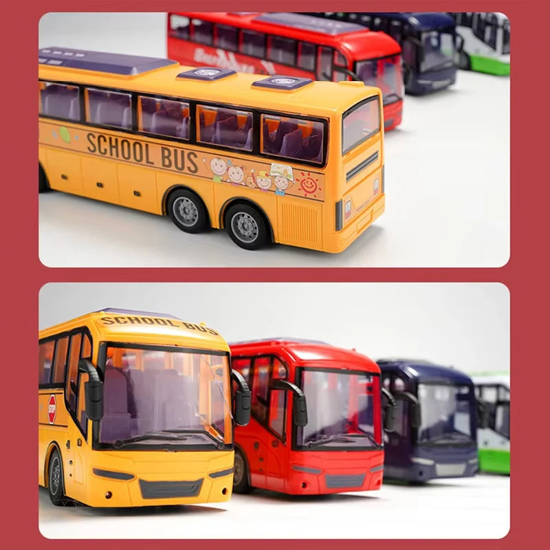 1/30 Electric RC Control Bus Light Remote Tour School City Model Kids