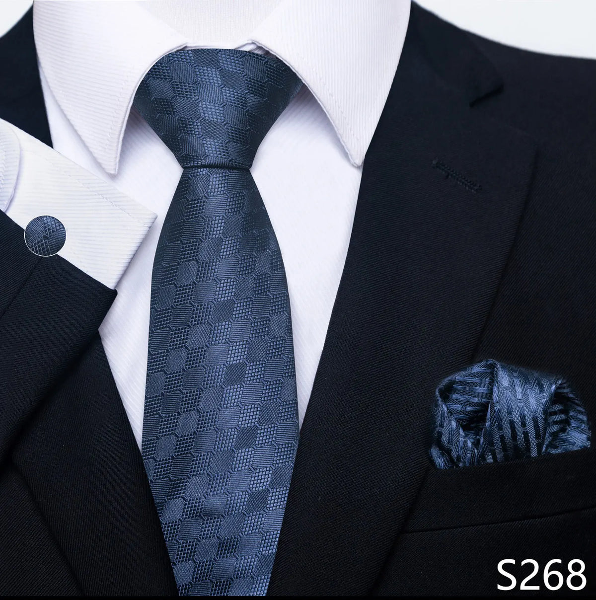 EXPROTAS Tie Pocket Square 8cm Wedding Formal Men’s Accessories
