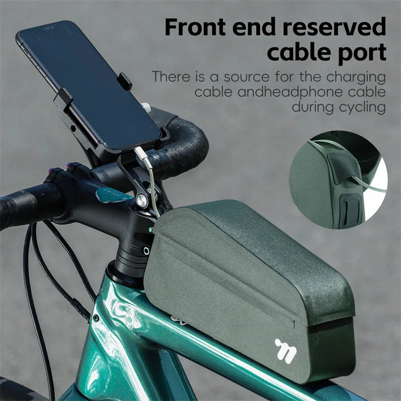 WEST BIKING Magnetic Top Tube Bag Waterproof Frame Bag w/ Bolts & Straps