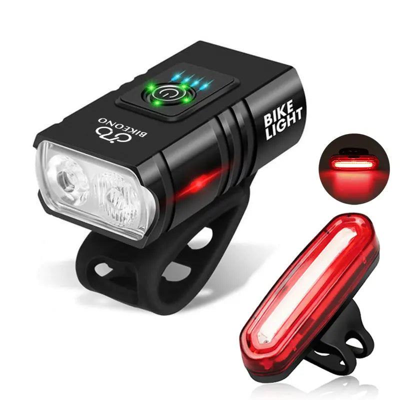 Rear Bicycle Light USB Rechargeable LED Front & Back Mountain Bike Lamp