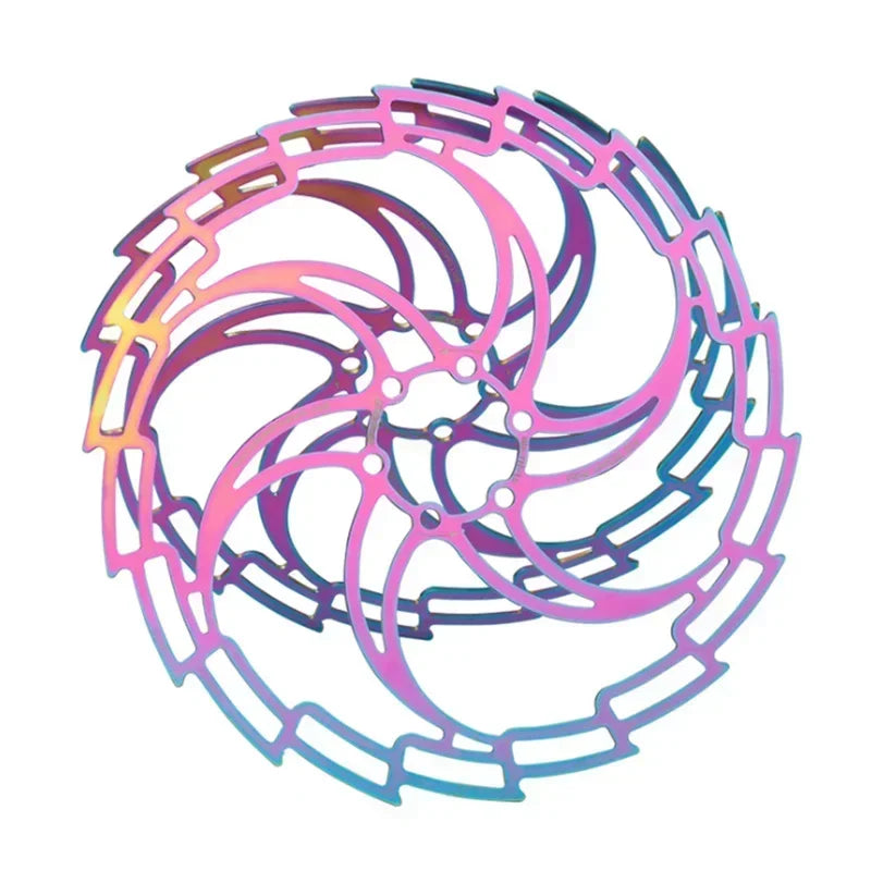 Colorful Stainless Steel Bike Disc Rotor 160/180/203mm 6-Bolt MTB Road Bicycle