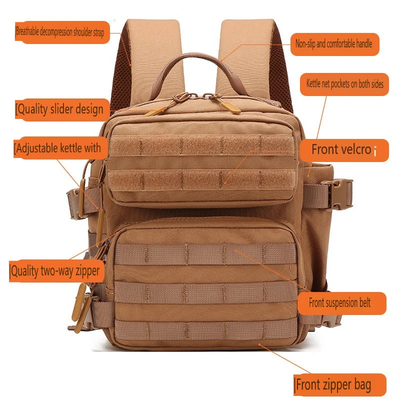 9L Tactical Molle Backpack Mini Bug Out Bag EDC Camping Hiking Rucksack Unisex