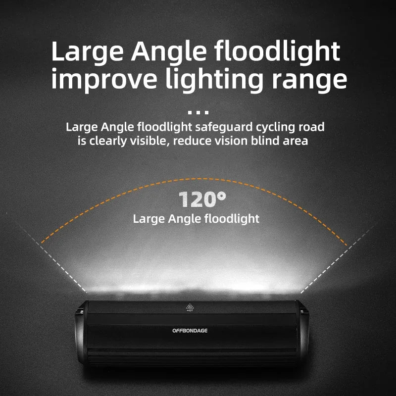 Offbondage Bicycle Light Front LED USB Rechargeable MTB Mountain Lamp