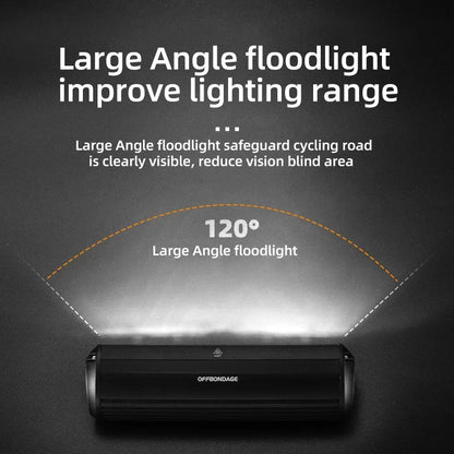 Offbondage Bicycle Light Front LED USB Rechargeable MTB Mountain Lamp