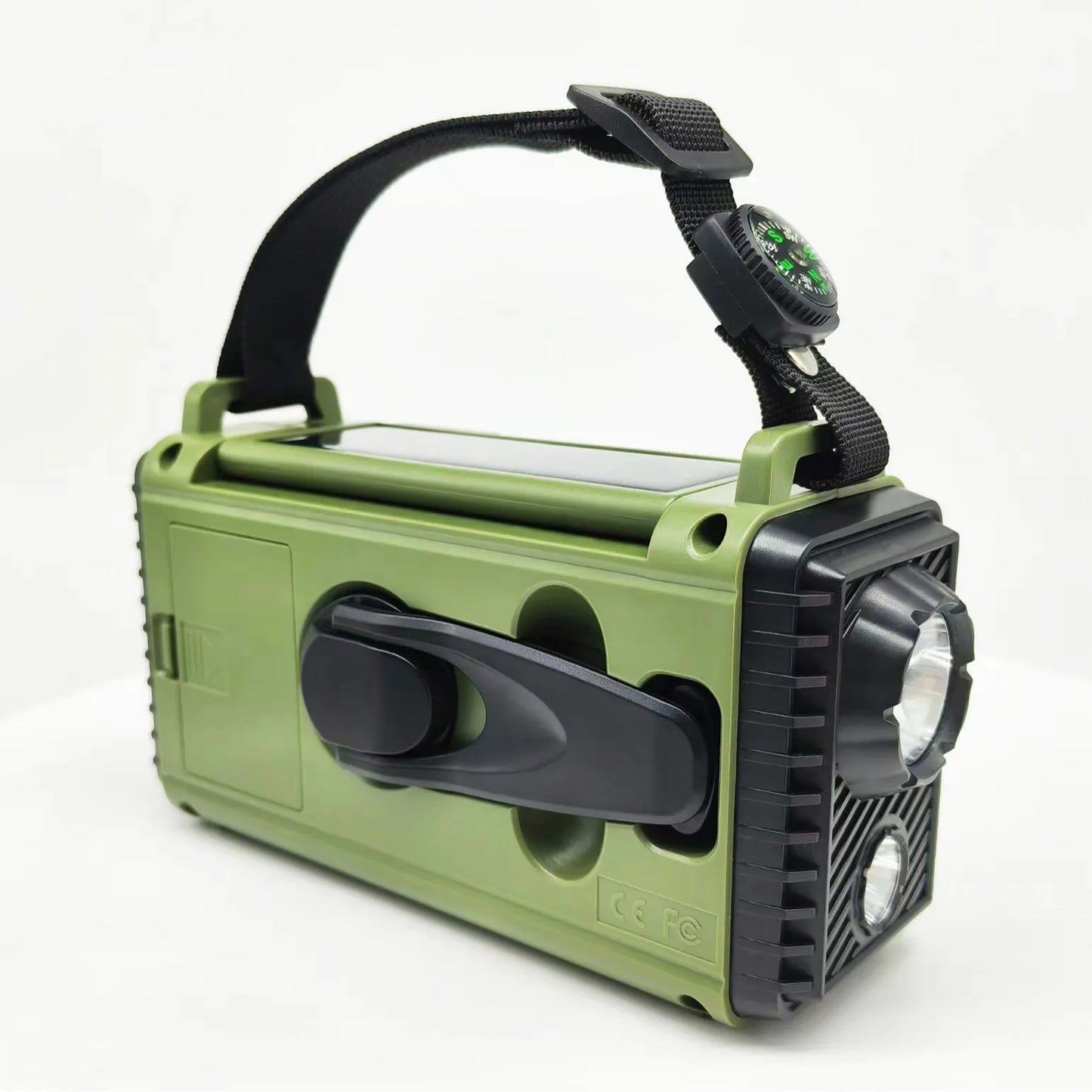10000mAh Emergency Solar Hand Crank Radio Power Bank Portable Charger