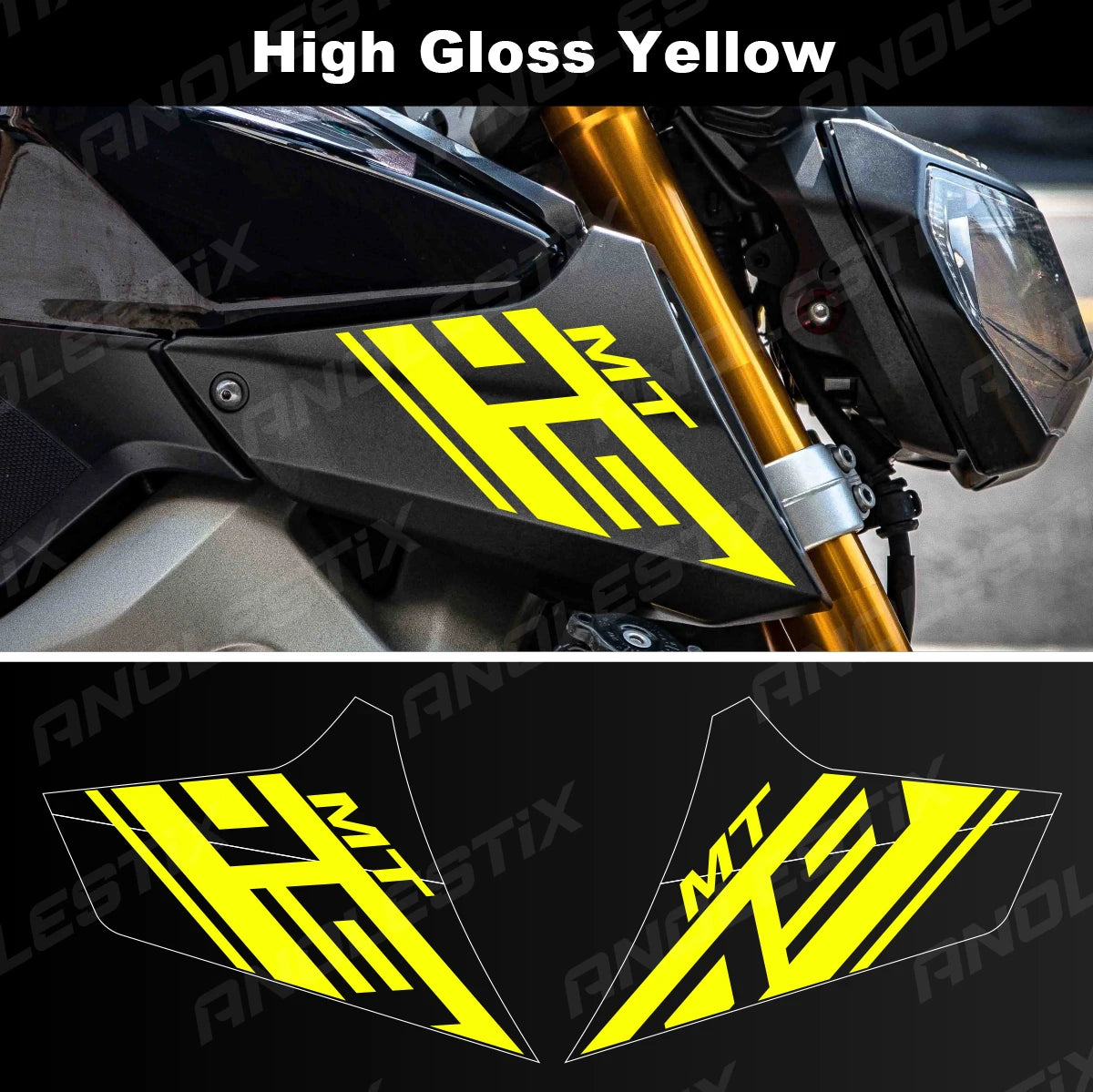 Anolestix Reflective Motorcycle Decals for YAMAHA MT09 2013-2017