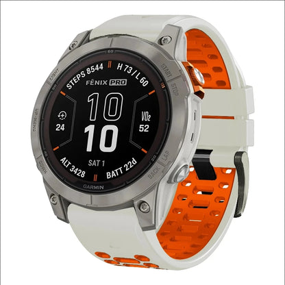 22/26mm Fit Silicone Strap for Garmin Fenix 8 7 6 5 Pro Watch Band