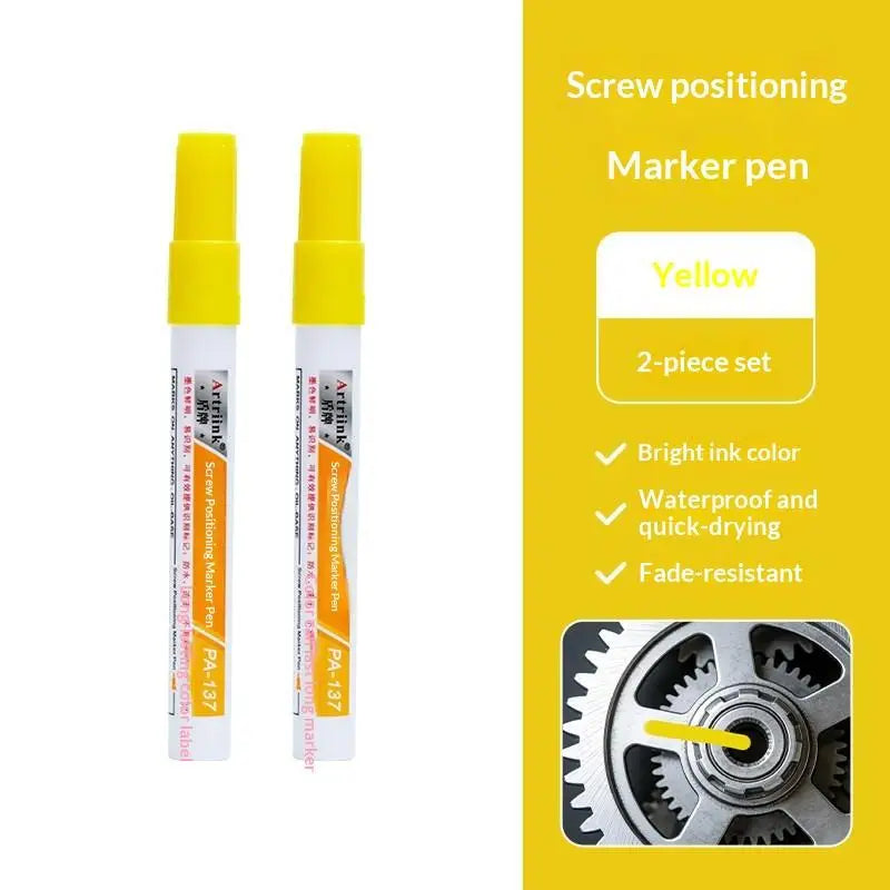 Screw Marker Pen Waterproof Quick Dry Permanent for Car Motorcycle Repair