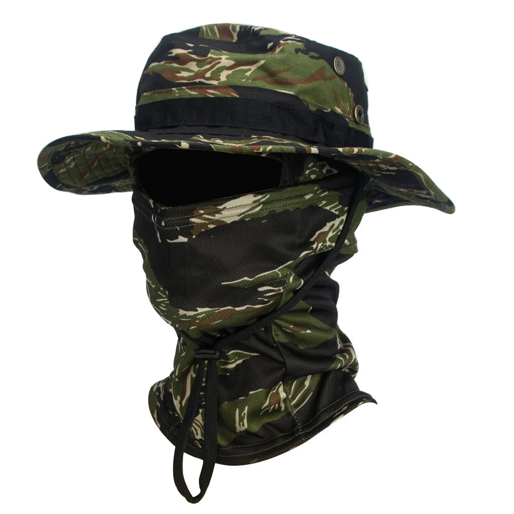 2Pcs Fishing Hat Sun Wide Brim UV Protection Outdoor Cap with Neck Flap