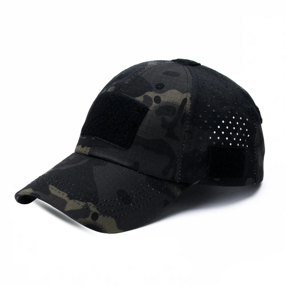 2Pcs Camouflage Baseball Cap Breathable Sun Hat Outdoor Hunting Fishing