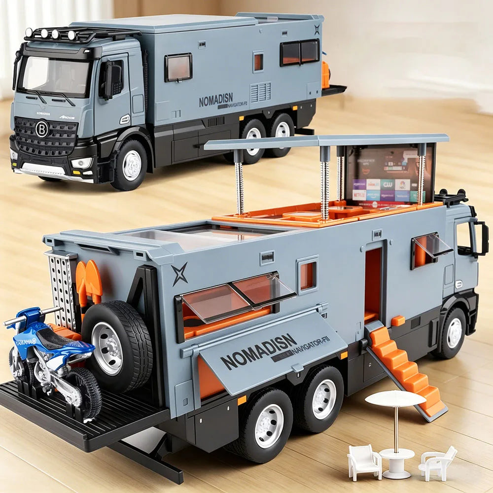 1:18 Folding Rearview Mirror Off-road RV Diecast Model with Sound & Light